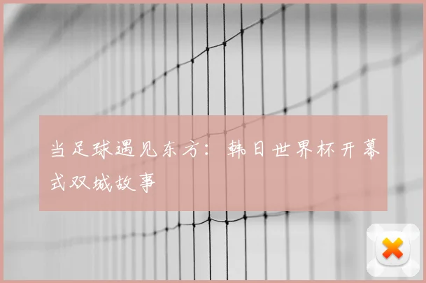 当足球遇见东方：韩日世界杯开幕式双城故事